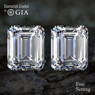 8.04 carat diamond pair Emerald cut Diamond GIA Graded 1) 4.02 ct, Color G, VS1 2) 4.02 ct, Color G, VS1. Appraised Value: $408,000 