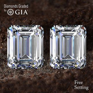 6.02 carat diamond pair Emerald cut Diamond GIA Graded 1) 3.01 ct, Color I, VS1 2) 3.01 ct, Color J, VS1. Appraised Value: $148,400 