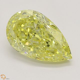 2.03 ct, Natural Fancy Intense Yellow Even Color, SI1, Pear cut Diamond (GIA Graded), Appraised Value: $73,600 
