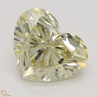 5.02 ct, Natural Fancy Light Brownish Yellow Even Color, VS1, Heart cut Diamond (GIA Graded), Appraised Value: $116,200 