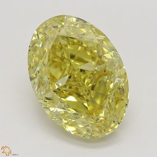 3.56 ct, Natural Fancy Intense Yellow Even Color, VVS2, Oval cut Diamond (GIA Graded), Appraised Value: $213,500 
