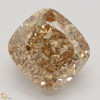 5.02 ct, Natural Fancy Brown Yellow Even Color, VS1, TYPE IIa Cushion cut Diamond (GIA Graded), Appraised Value: $138,900 