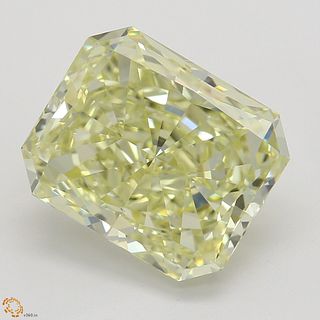 3.02 ct, Natural Fancy Light Yellow Even Color, VS1, Radiant cut Diamond (GIA Graded), Appraised Value: $78,500 