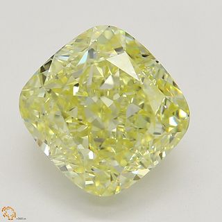 2.41 ct, Natural Fancy Yellow Even Color, VVS1, Cushion cut Diamond (GIA Graded), Appraised Value: $48,600 