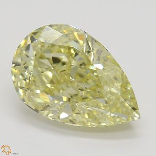 2.70 ct, Natural Fancy Yellow Even Color, VS2, Pear cut Diamond (GIA Graded), Appraised Value: $58,900 