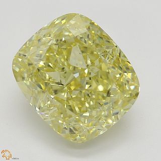 3.53 ct, Natural Fancy Yellow Even Color, SI1, Cushion cut Diamond (GIA Graded), Appraised Value: $71,900 