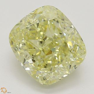 2.11 ct, Natural Fancy Yellow Even Color, VS2, Cushion cut Diamond (GIA Graded), Appraised Value: $35,800 