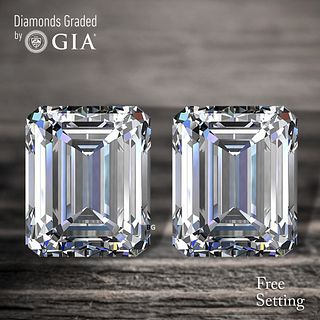 10.03 carat diamond pair Emerald cut Diamond GIA Graded 1) 5.01 ct, Color D, VVS2 2) 5.02 ct, Color D, VVS2. Appraised Value: $1,654,900 