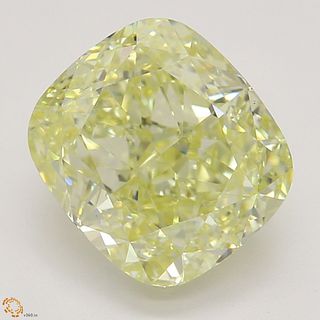 2.03 ct, Natural Fancy Yellow Even Color, VS2, Cushion cut Diamond (GIA Graded), Appraised Value: $34,900 