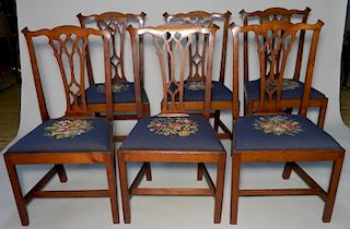 Set of 6 Chippendale Side Chairs