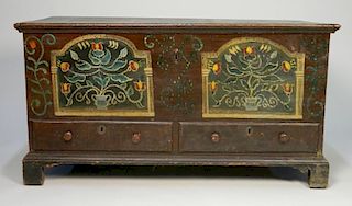 18th c. Pennsylvania Painted Blanket Chest