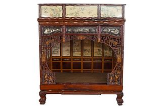 Chinese Wedding Bed w/ Painted Panels