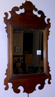 Mahogany fretwork mirror