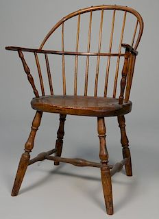 18th c. American Bow Back Windsor Arm Chair