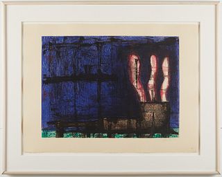 Aaron Fink "Untitled (Colored Pipe)" Etching