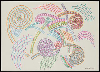 Monir Shahroudy Farmanfarmaian Drawing Spirals