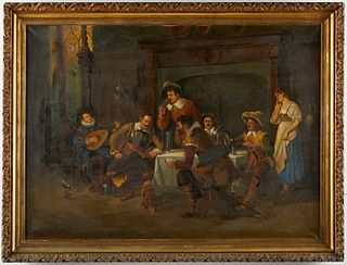 Rudolf Scheffler Painting Gamblers