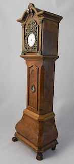19th c. English Miniature Grandfather Clock