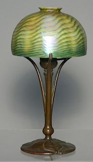 Tiffany studios bronze table lamp