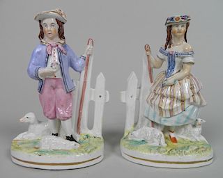 Pair of Staffordshire figurines