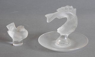 2 Lalique glass pieces