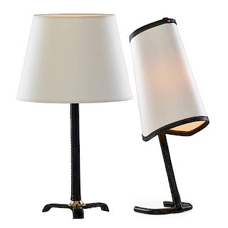 JACQUES ADNET (Attr.) Two table lamps