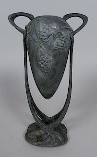 Pewter Art Nouveau cemetary urn