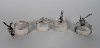 Lot of Victorian silver plate napkin rings