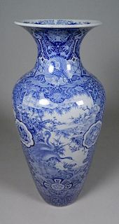 Chinese blue and white porcelain floor vase