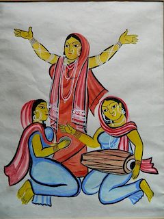 20th c. Eastern Indian School watercolor
