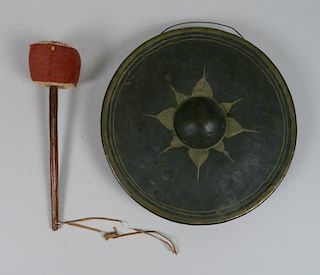 Indonesian gong and mallet