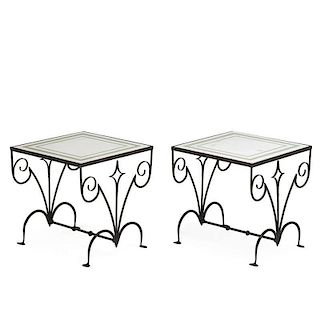STYLE OF RAYMOND SUBES Pair of side tables
