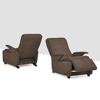 ERTON Pair of reclining lounge chairs