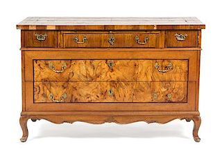 A Continental Burlwood Commode Height 47 x width 23 x depth 30 1/2 inches.