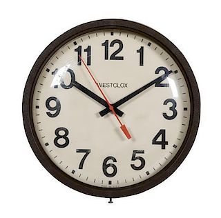A Westclox Electric Wall Clock Diameter 14 inches.