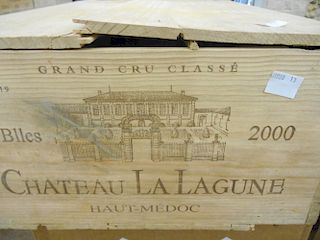 Chateau La Lagune, Haut Medoc 3eme Cru 2000, twelve bottles in owc, some cellar rot to box base <br>