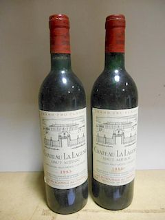 Chateau La Lagune, Haut-Medoc 3eme Cru 1985, two bottles (levels very top shoulder); together with f