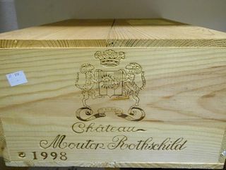 Chateau Mouton Rothschild, Pauillac 1er Cru 1998, twelve bottles in owc (ex. The Wine Society) <br>