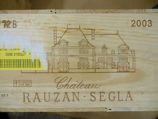 Chateau Rauzan Segla, Margaux 2eme Cru 2003, twelve bottles in owc. Removed from a private cellar in
