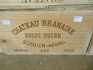 Chateau Branaire Ducru, St Julien 4eme Cru 2002, twelve bottles in owc <br>