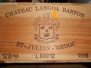 Chateau Langoa Barton, St Julien 1998, 12 bottles in owc <br>