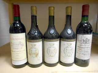 Ten mixed clarets: Chateau Gruaud Larose 1969, three bottles; La Dominique 1993, one bottle; Montros