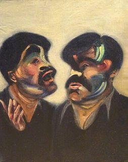 20th Century Figurative Double Portrait Francis Bacon