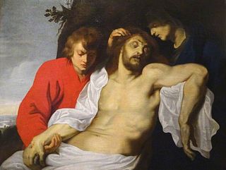 Huge 17th Century Dutch Old Master Lamentation Jesus