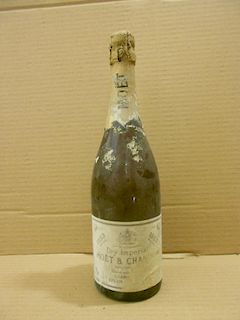 Moet et Chandon Rose Champagne 1953, one bottle, poor label; Serriger Schloss Saarsteiner Spatlese 1