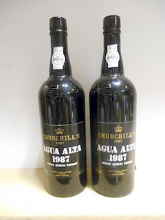 Churchill's Agua Alta Single Quinta Port 1987, six bottles <br>