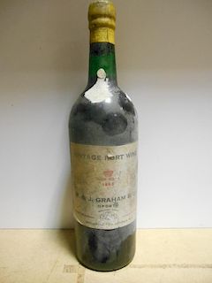 Graham's Vintage Port 1963, one bottle, level base of neck <br>