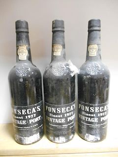 Fonseca Vintage Port 1977, three bottles <br>