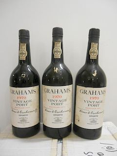 Graham's Vintage Port 1970, nine bottles (levels: slightly stained labels) (9) <br>