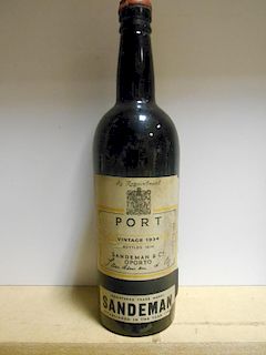 Sandeman Vintage Port 1934, bottled 1936, one bottle, level in neck <br>